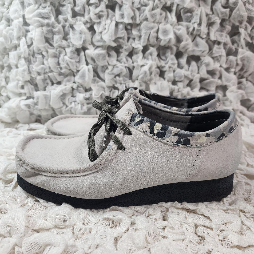 クラークス ワラビー エボ レザー スエード 迷彩コンビ シューズ