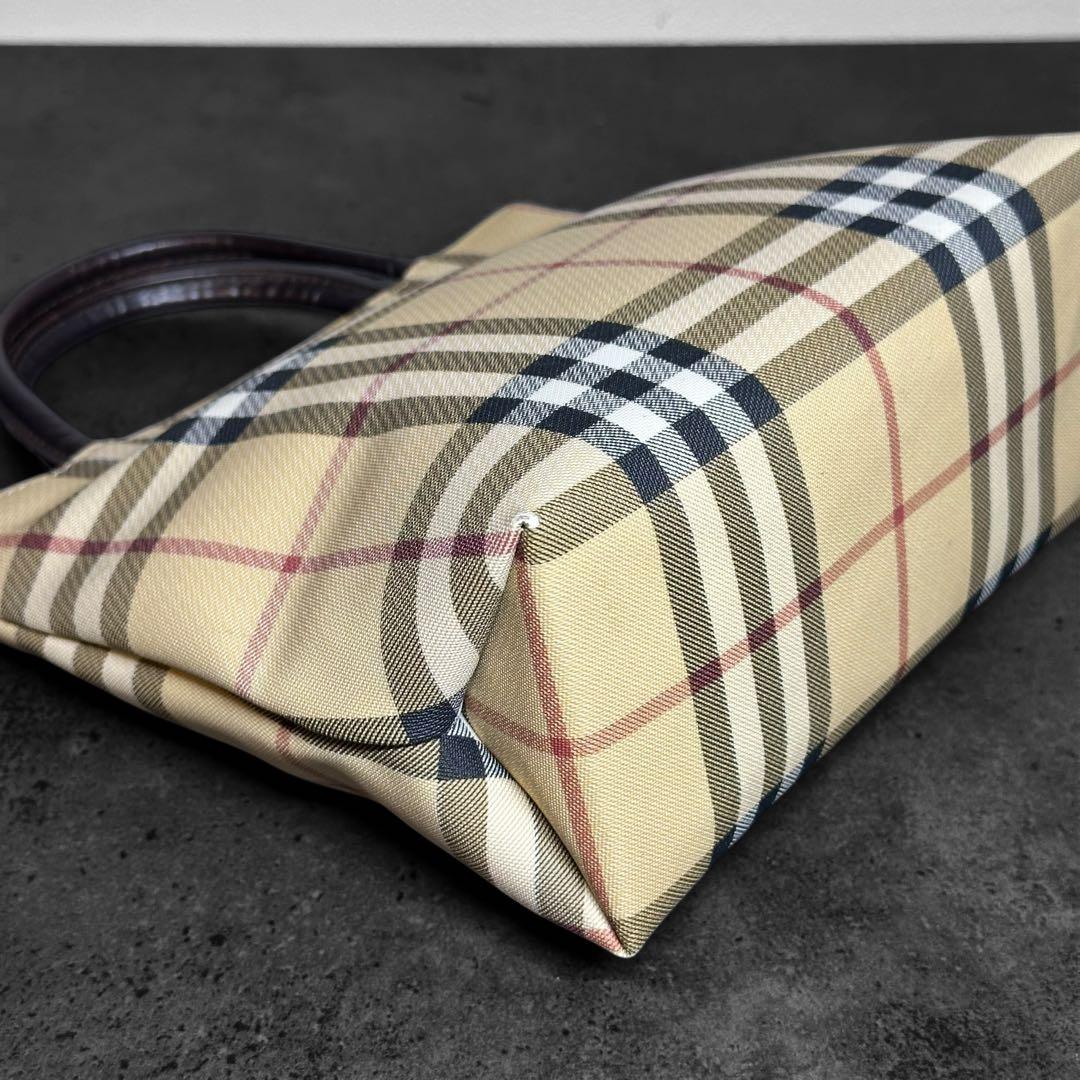 BURBERRY LONDON ノバチェック　ハンドバッグ ロゴプレート