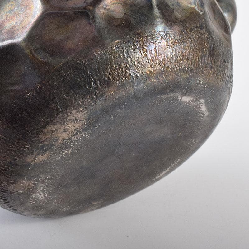 煎茶道具　いぶし銀　槌目　銀瓶　湯沸　急須　重さ約262g　C　8043