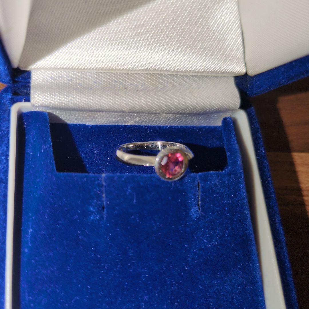 ぴ*の様 プラチナリング　ピンク石