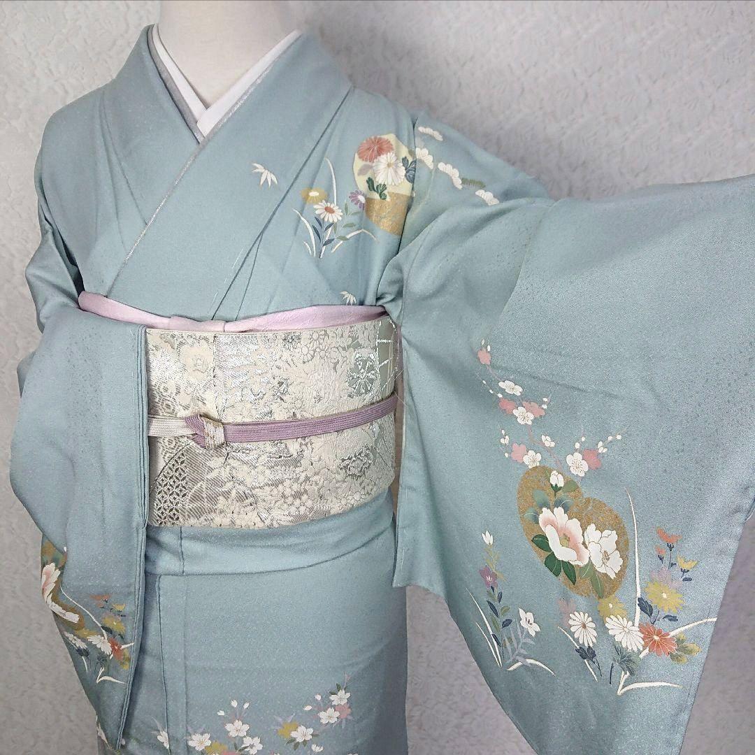 ☆正絹 訪問着 4点 フルセット 入学式 卒業式 結婚式 お宮参り 七五三