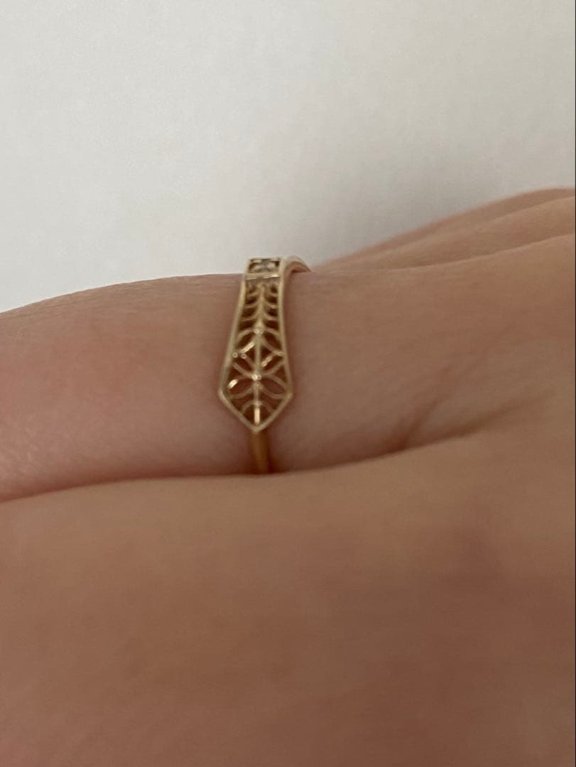 専用です。 透かし模様 ゴールドリング ダイヤモンドLilas（リラ）