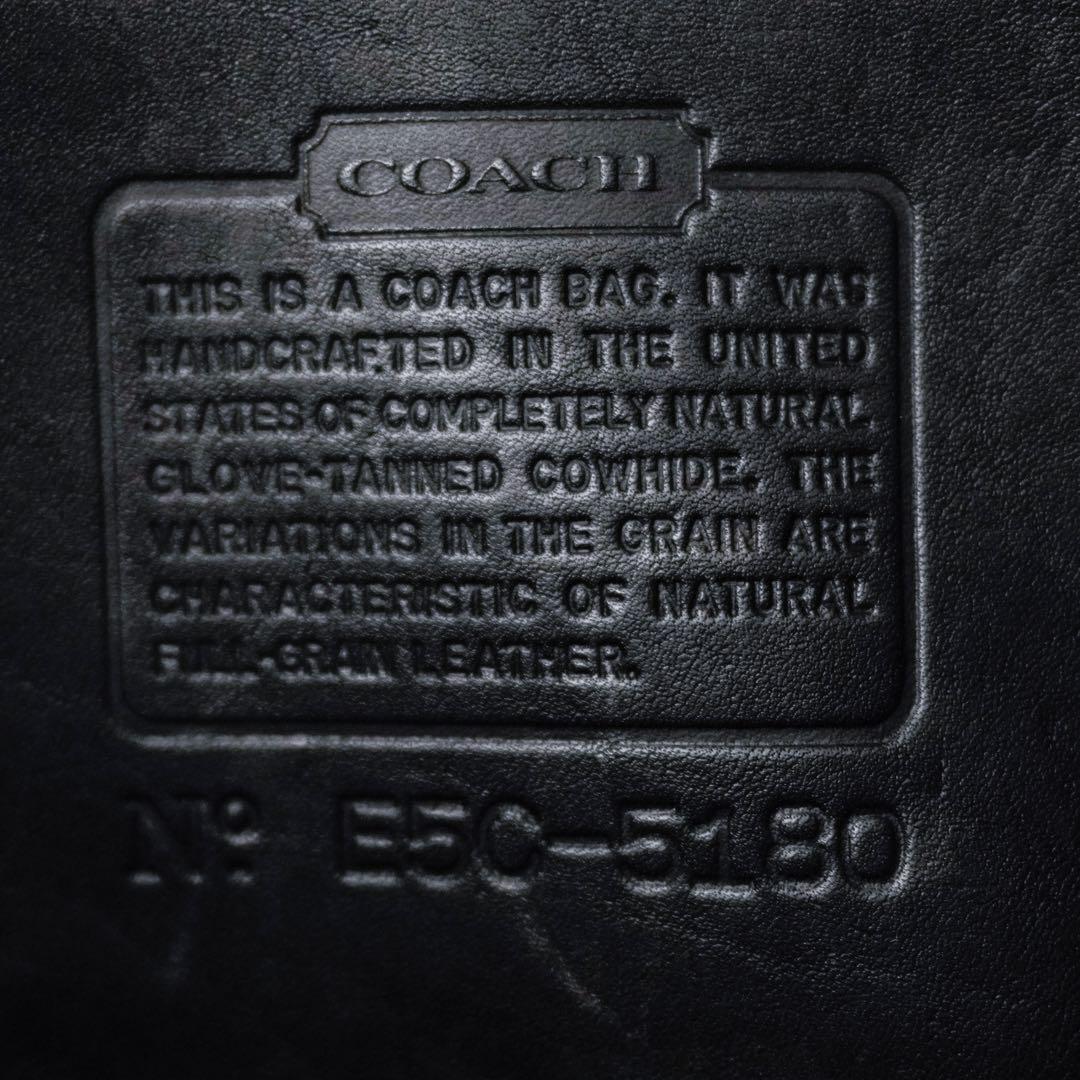バッグ COACH Vintage Leather Black Shoulder Bag
