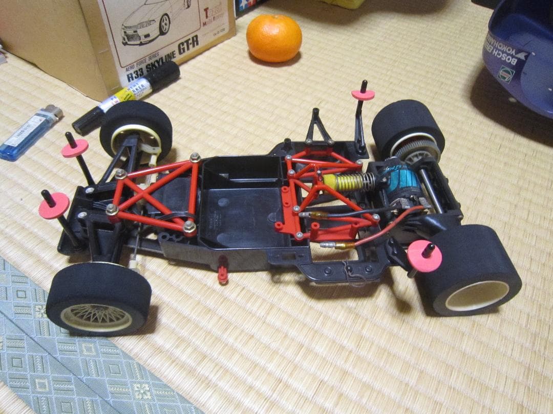 摩天楼 1/10 タミヤ Cカー 激レアモーター＆外箱付属 新品ボディ