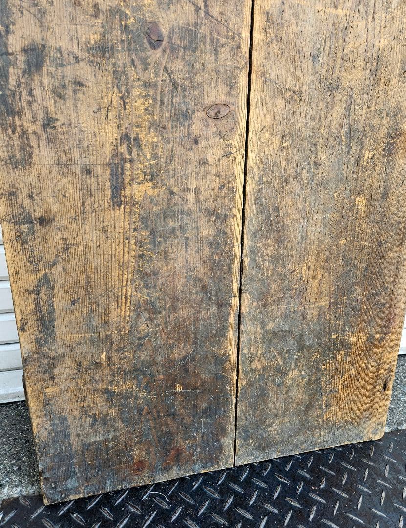 日本のアンティーク 枯れた木の飾り台 裁ち台 古材 古木 裁ち板