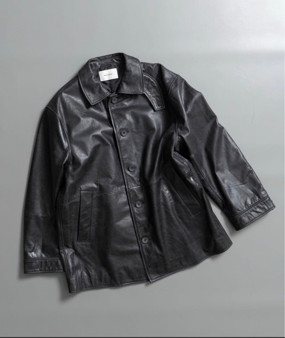 バッファローレザードレスオーバーカーコート サイズ1【メゾン