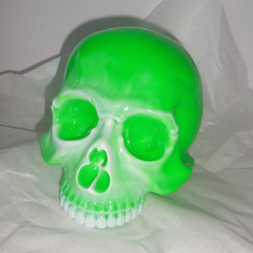 SECRETBASE 1/1 SKULL HEAD MARBLE GREEN緑白