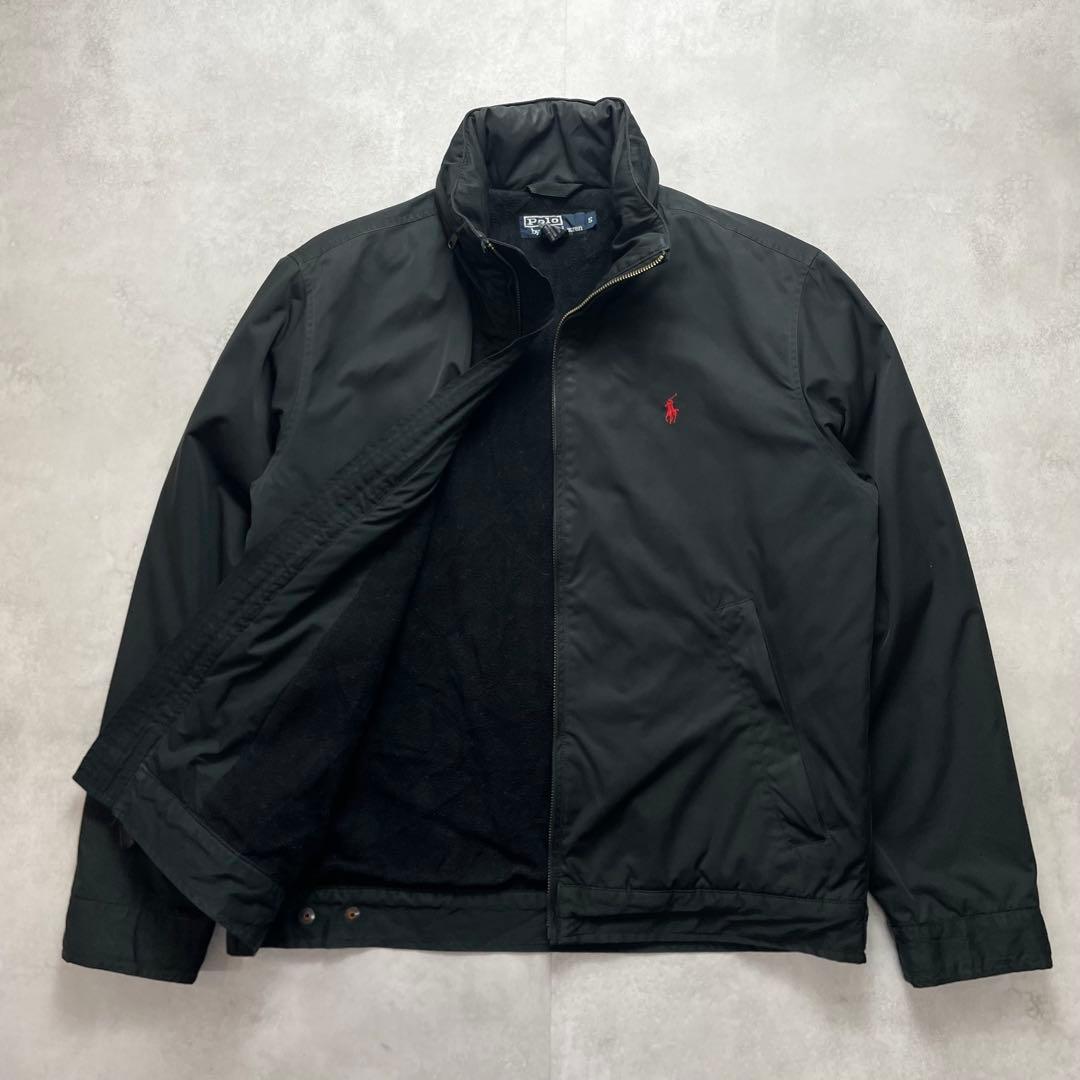 希少✨90s ポロラルフローレン スイングトップ 裏ボア ポニー刺繍 黒 M