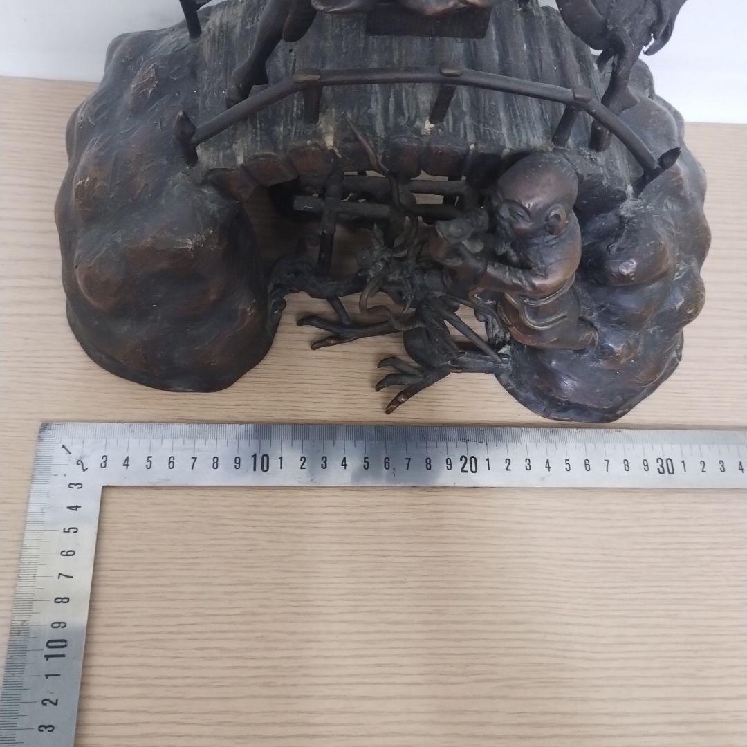 未使用 木彫 獅子頭 横山一夢作 木製 獅子 置物 共箱 説明書 作家物