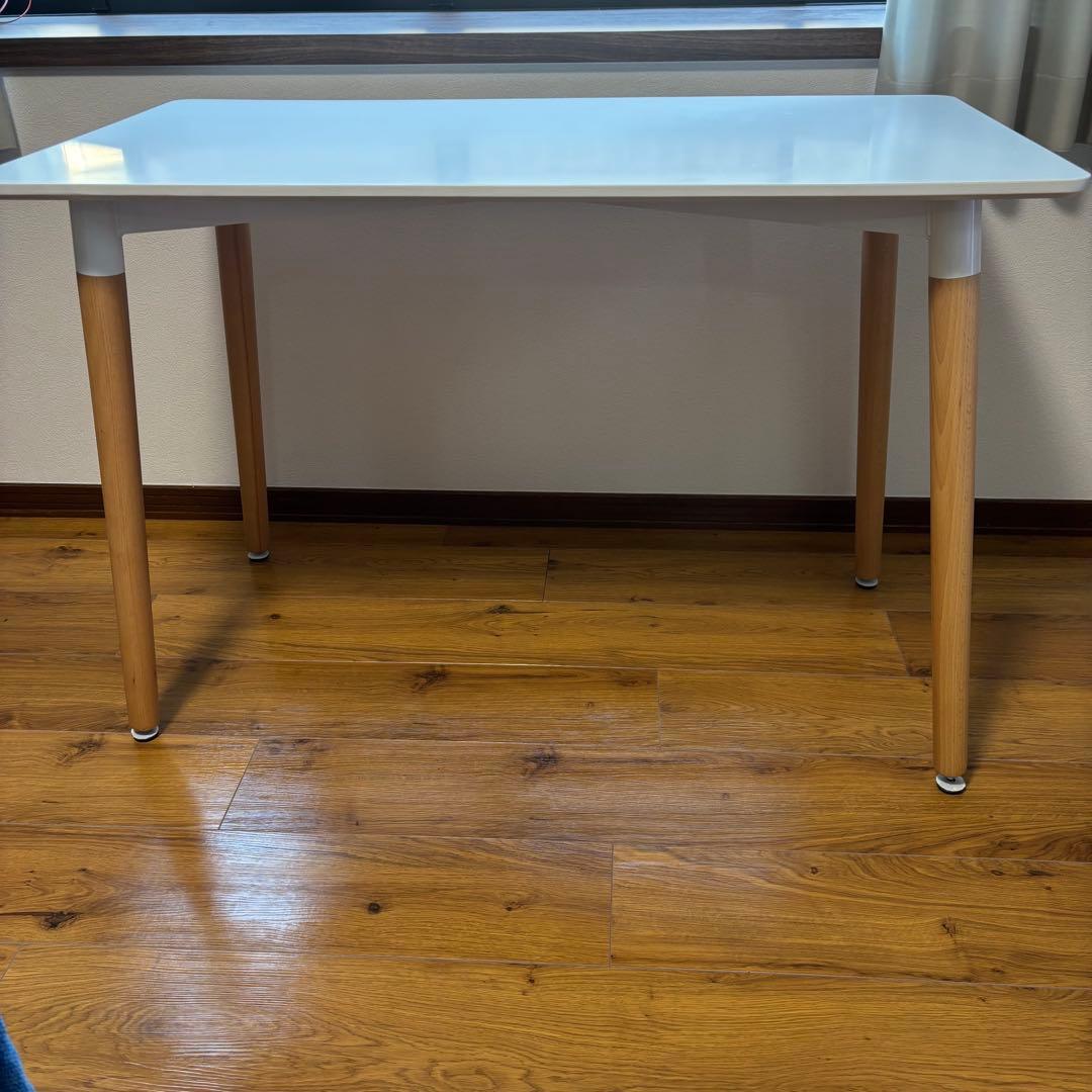 【良品】ダイニングテーブル　2人掛けW110 ホワイト