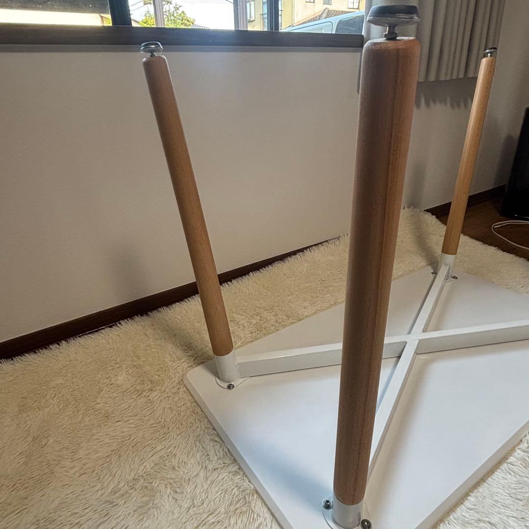 【良品】ダイニングテーブル　2人掛けW110 ホワイト