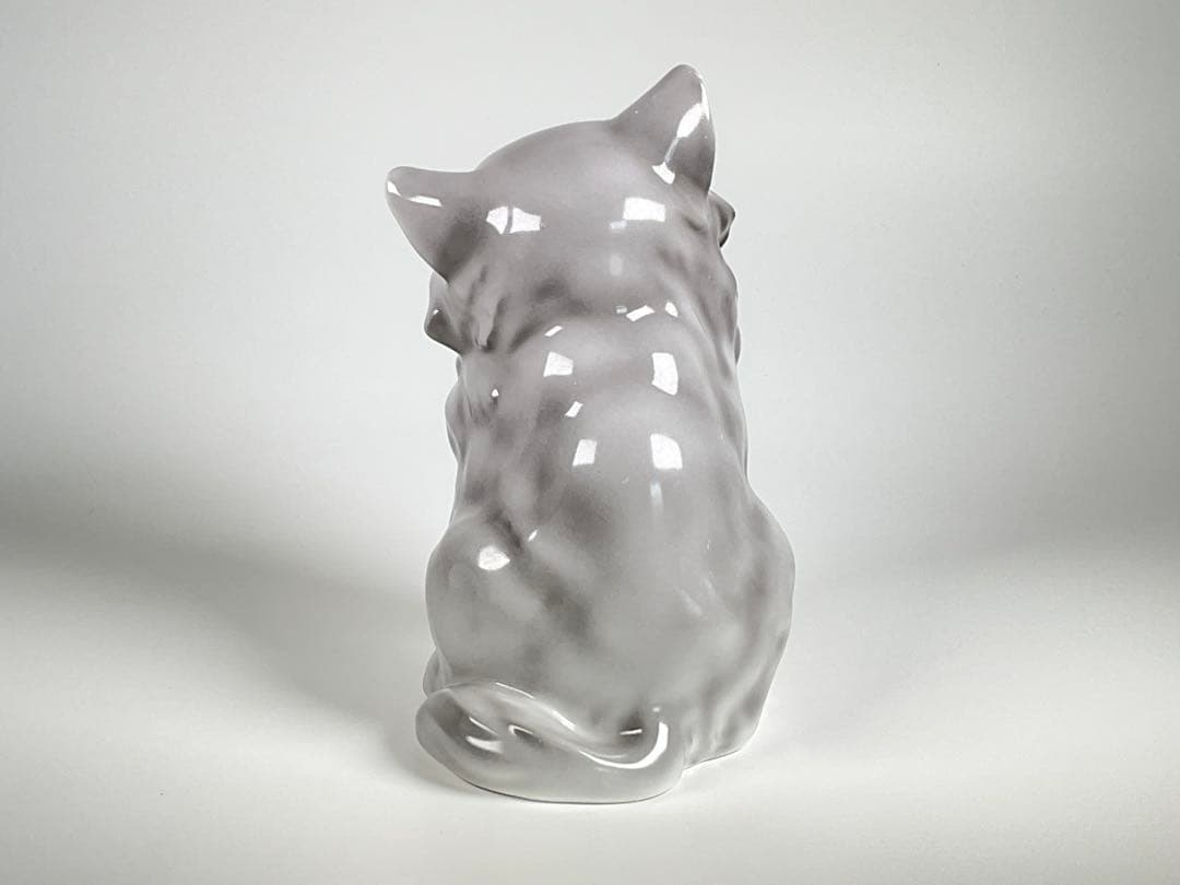 ノリタケ 猫 ネコ 置物 Noritake 高さ約15cm
