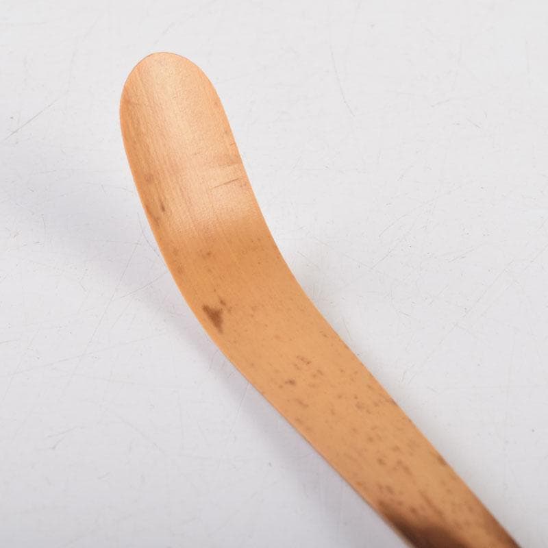 茶道具 海野宗泰作 茶杓 銘千代乃寿 紫野 松長剛山書付 共筒