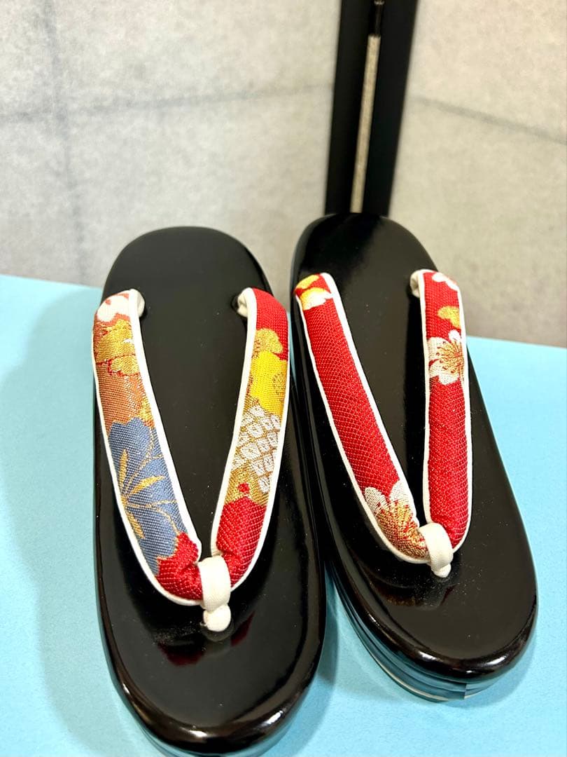 あみりかんどっく 花柄和装用バッグと草履セット