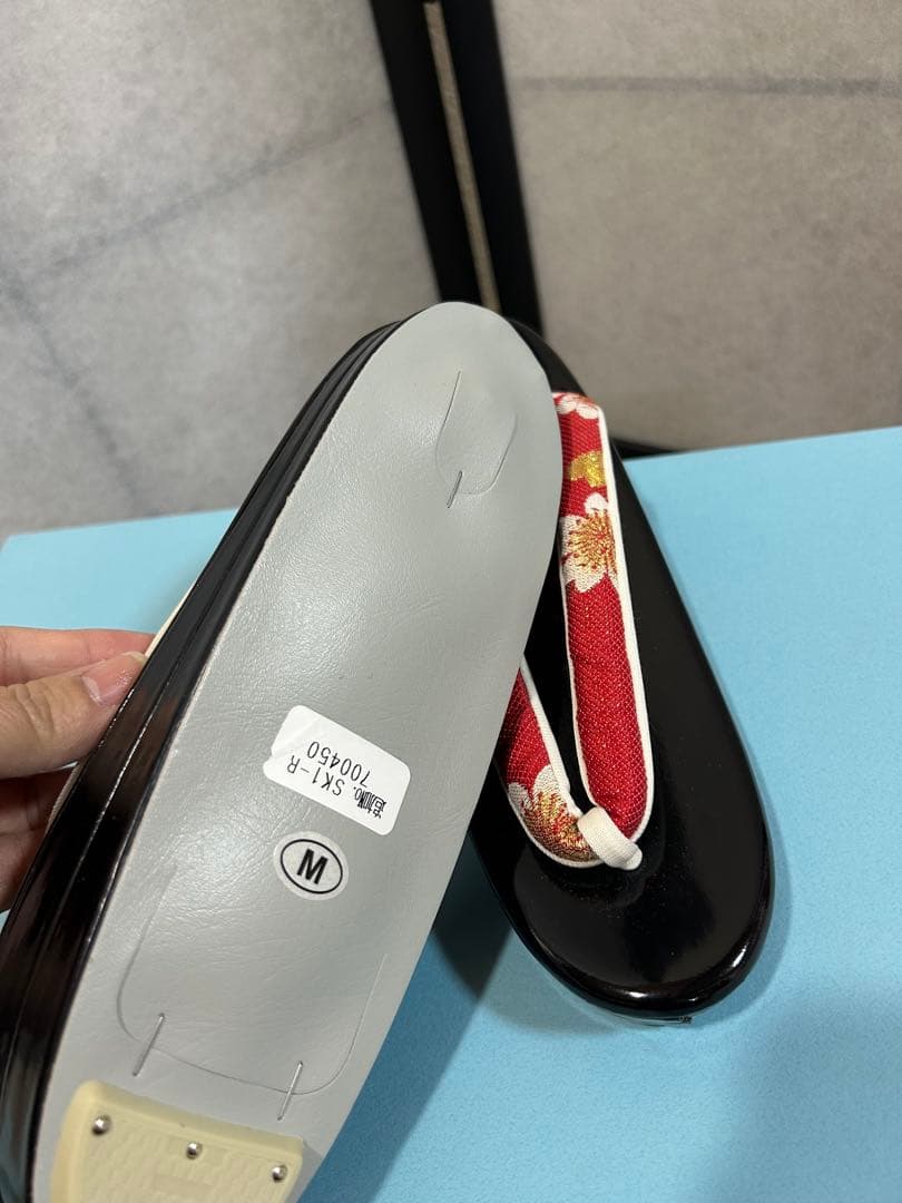 あみりかんどっく 花柄和装用バッグと草履セット