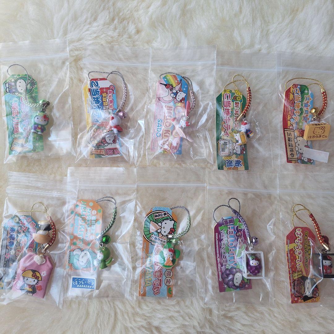 SALE　キティちゃん ご当地 根付け　ストラップ キーホルダー 60個