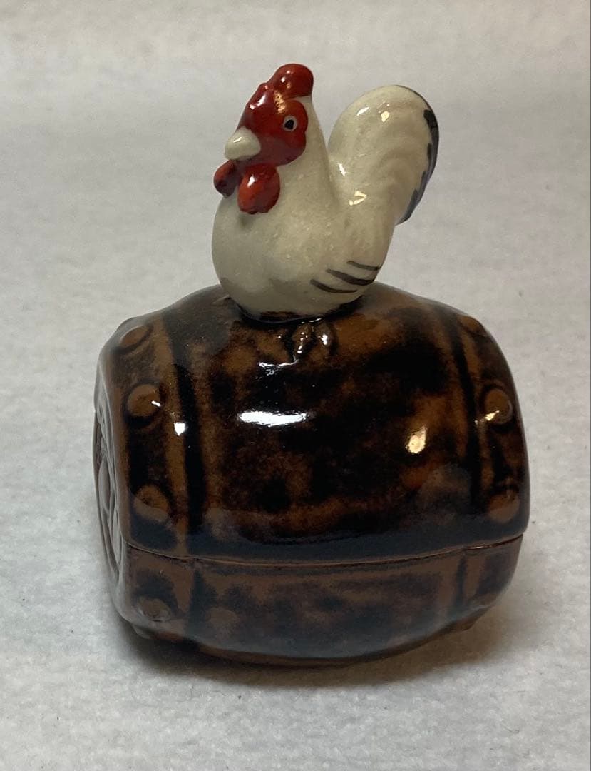 B296h 「辛酉 香合」紀州焼　葵窯　共布共箱　寒川栖豊　南枝庵　茶道具