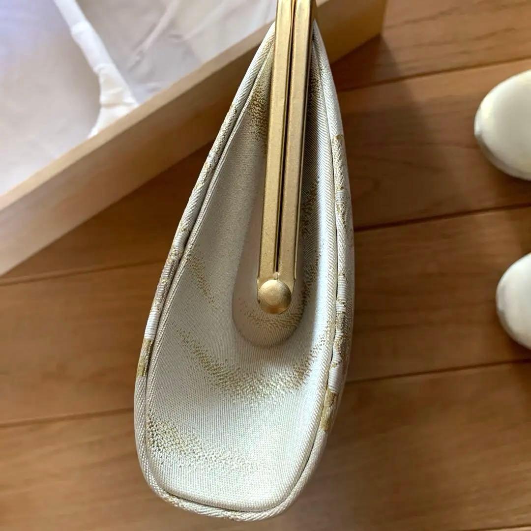 佐賀錦　草履とバッグのセット　和装　アイボリー系