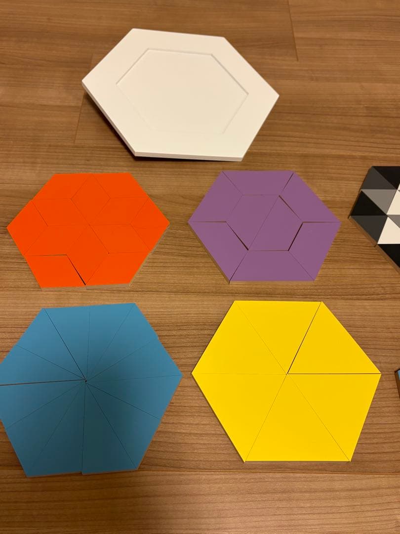 童具館　ケルンモザイク45 六角セット　パターンボード45六角