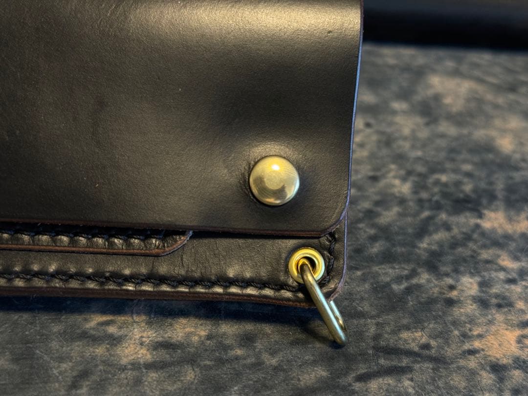 HORWEEN クロムエクセル(茶芯)トラッカーウォレット＋キーホルダー