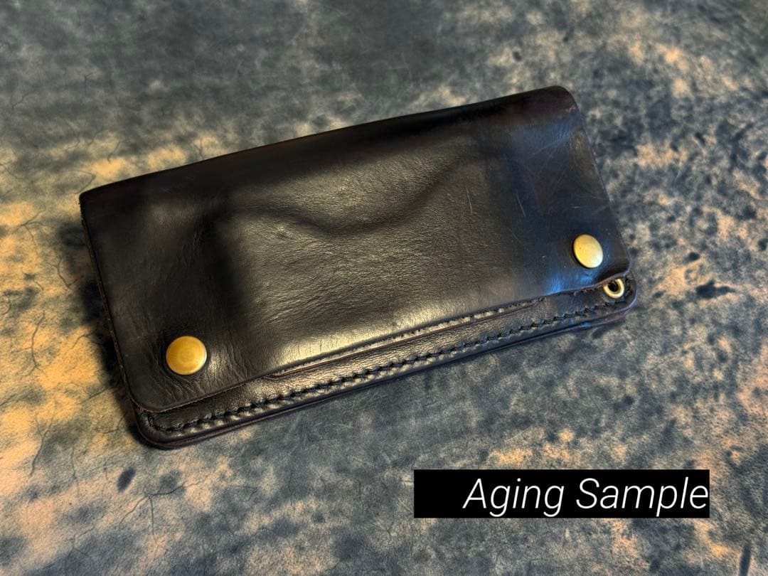 HORWEEN クロムエクセル(茶芯)トラッカーウォレット＋キーホルダー