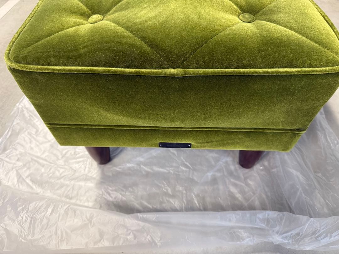 カリモク 60 オットマン karimoku モケットグリーン X36206