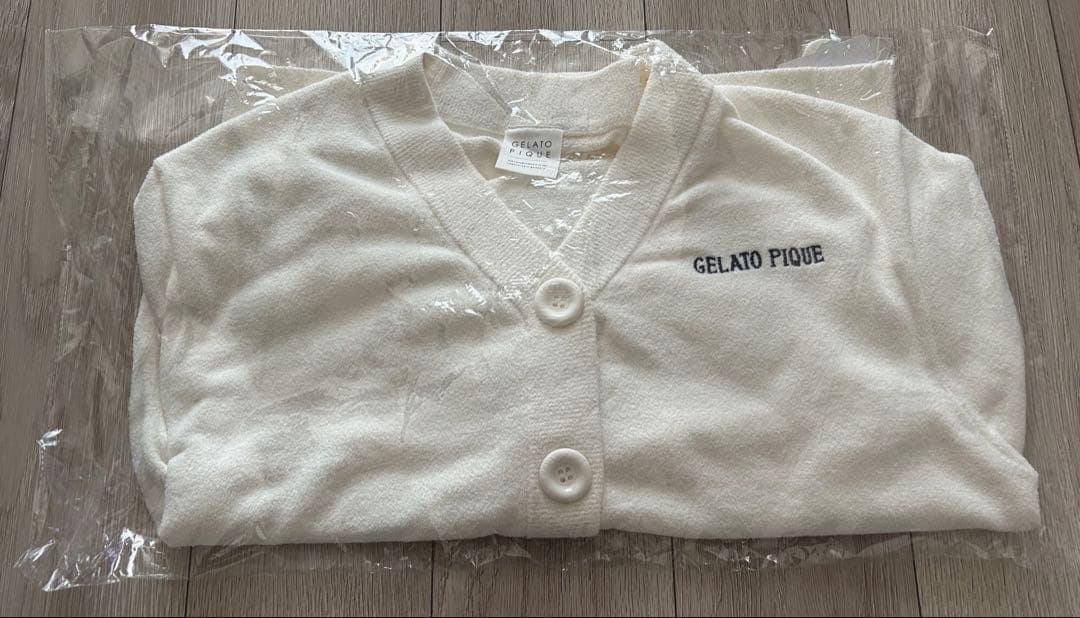 ジェラートピケ コアラジャガードカーディガン　オフホワイト おまけ付き