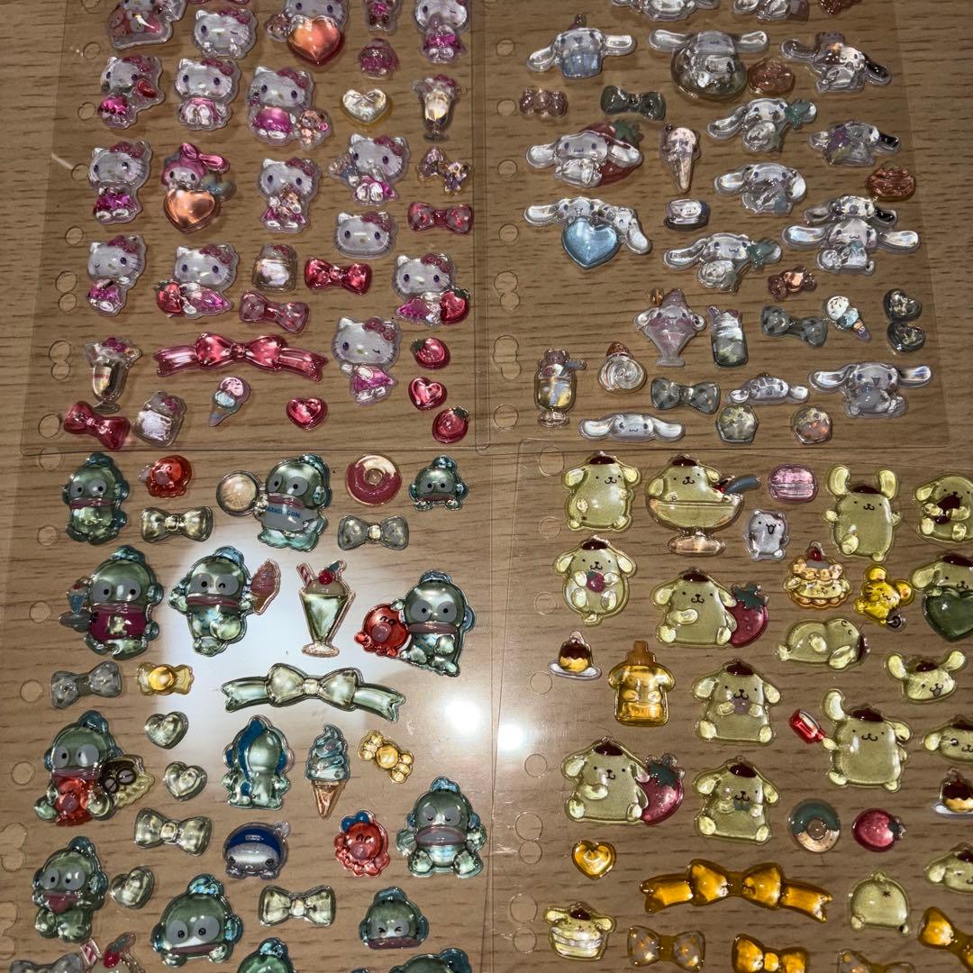 シール帳完成品　サンリオオンリー　ボンボンドロップシール、シャカシャカシール