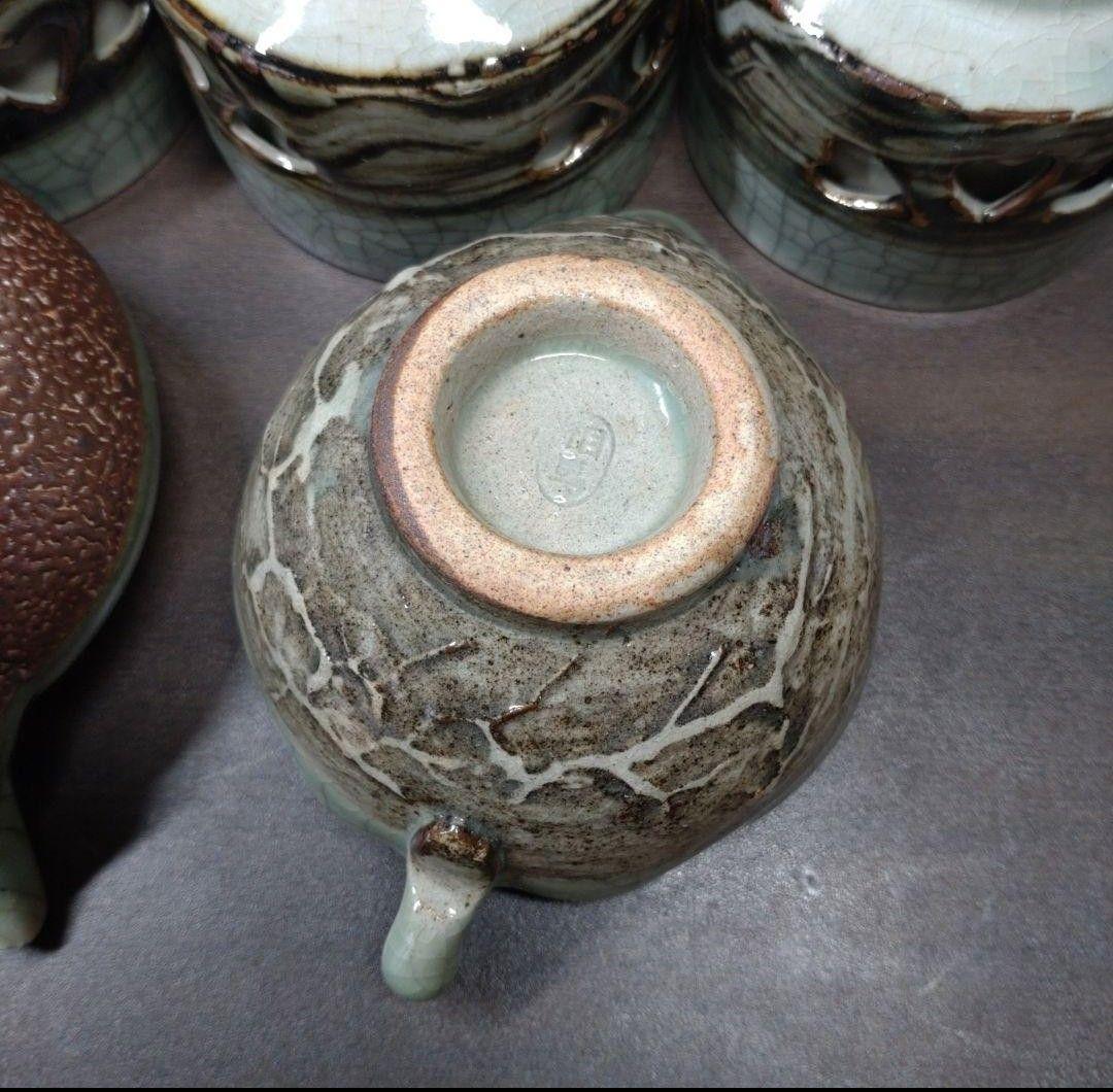 相馬焼 湯呑・急須 等 18点セット