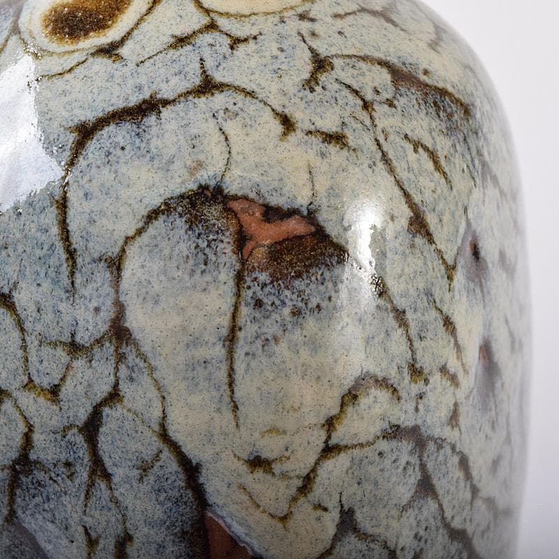 薩摩焼 古薩摩 蛇蝎釉 徳利壷 時代箱付 V R8202