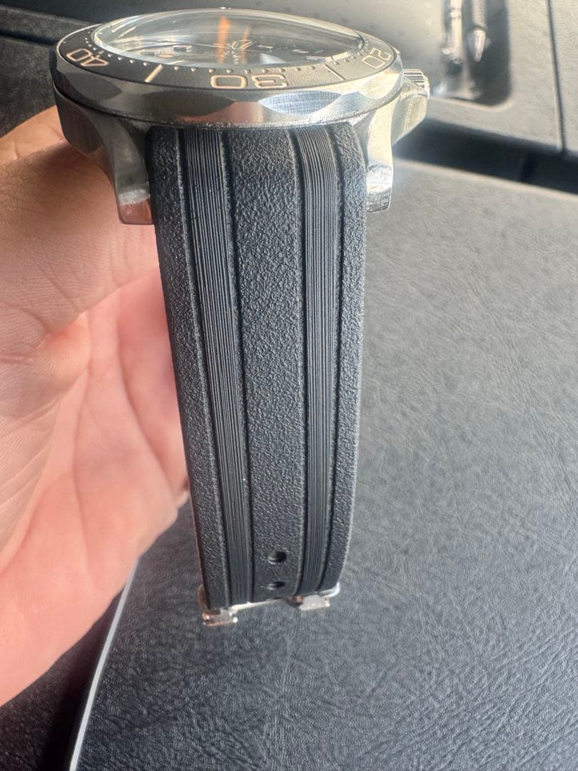 OMEGA ダイバーズウォッチ ブラックラバー社外品　おまけで本体付けます