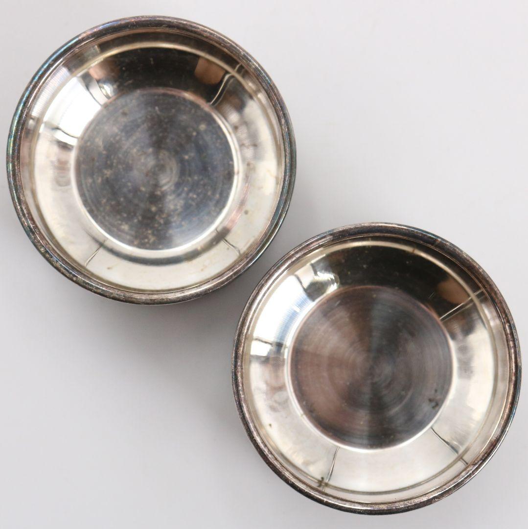 金城向田製 七宝焼 唐草文銀盃 純銀刻印 約72g M829 N1