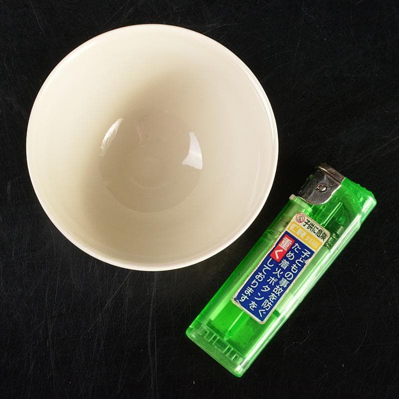 中国　徳化窯白磁　蓮弁刻　煎茶碗　盃　五客　M　8795E