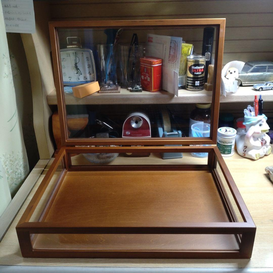 SoraBlue＠値下げ交渉可様 木製ガラスディスプレイケース 楽天市場