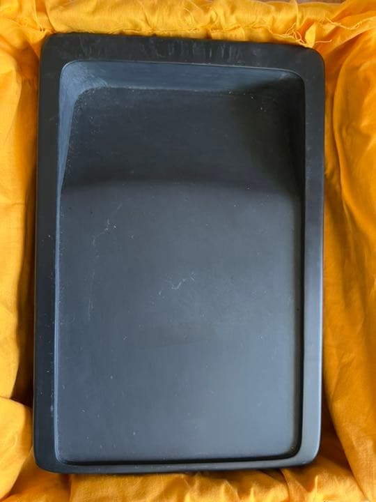 硯 雨畑【清石作】特大硯 芳龍閣硯本舗製