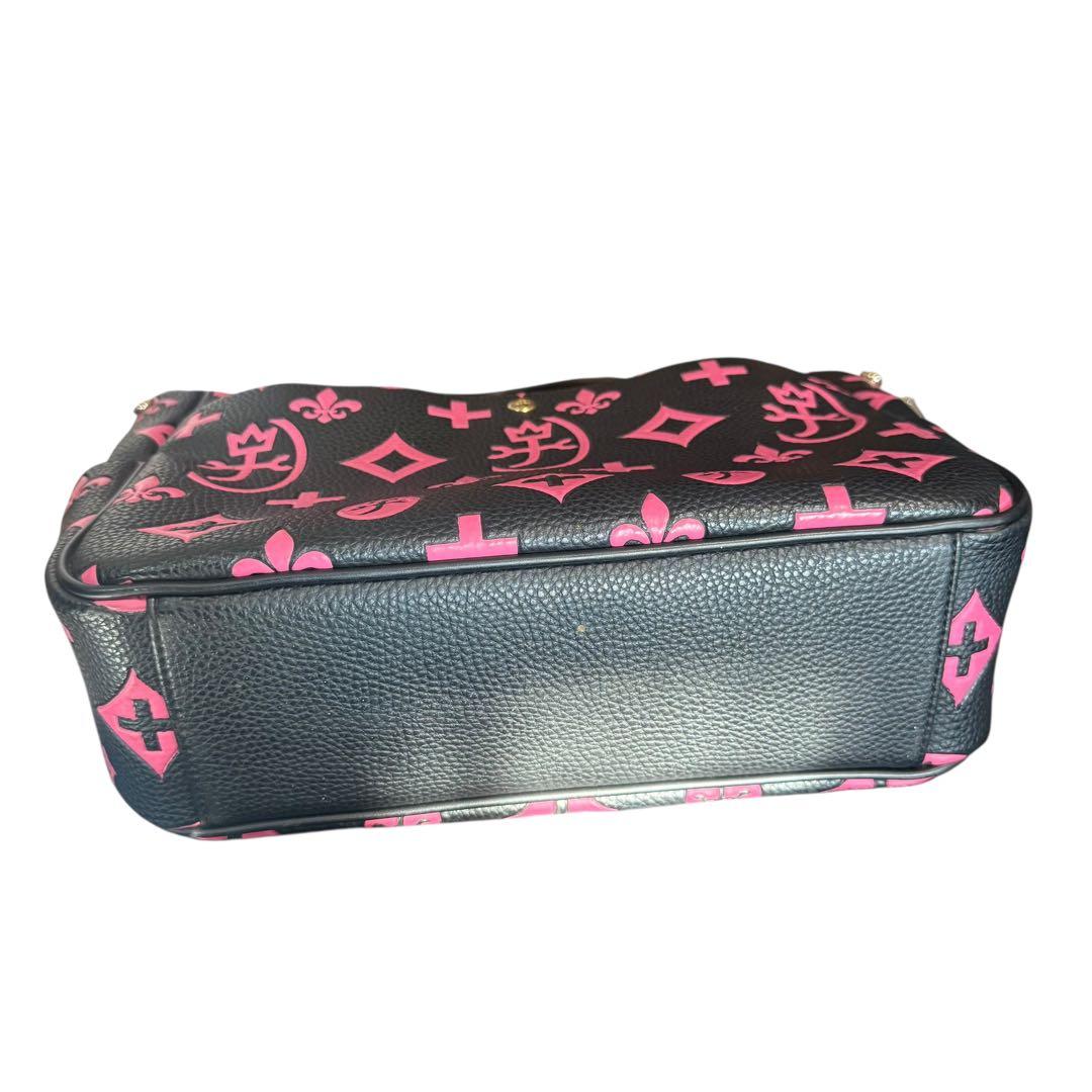 カステルバジャック　クレア　ミニトート　ハンドバッグ　ブラック　ピンク　レザー