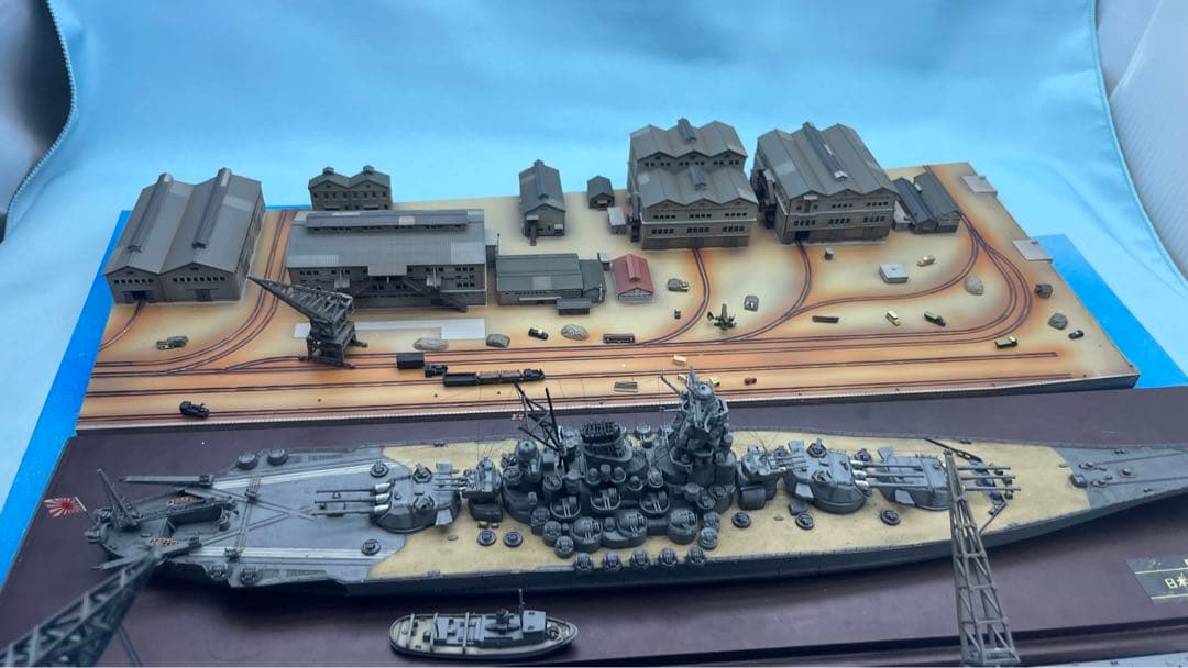 戦艦大和のラジコンや呉軍港のジオラマ　レジン