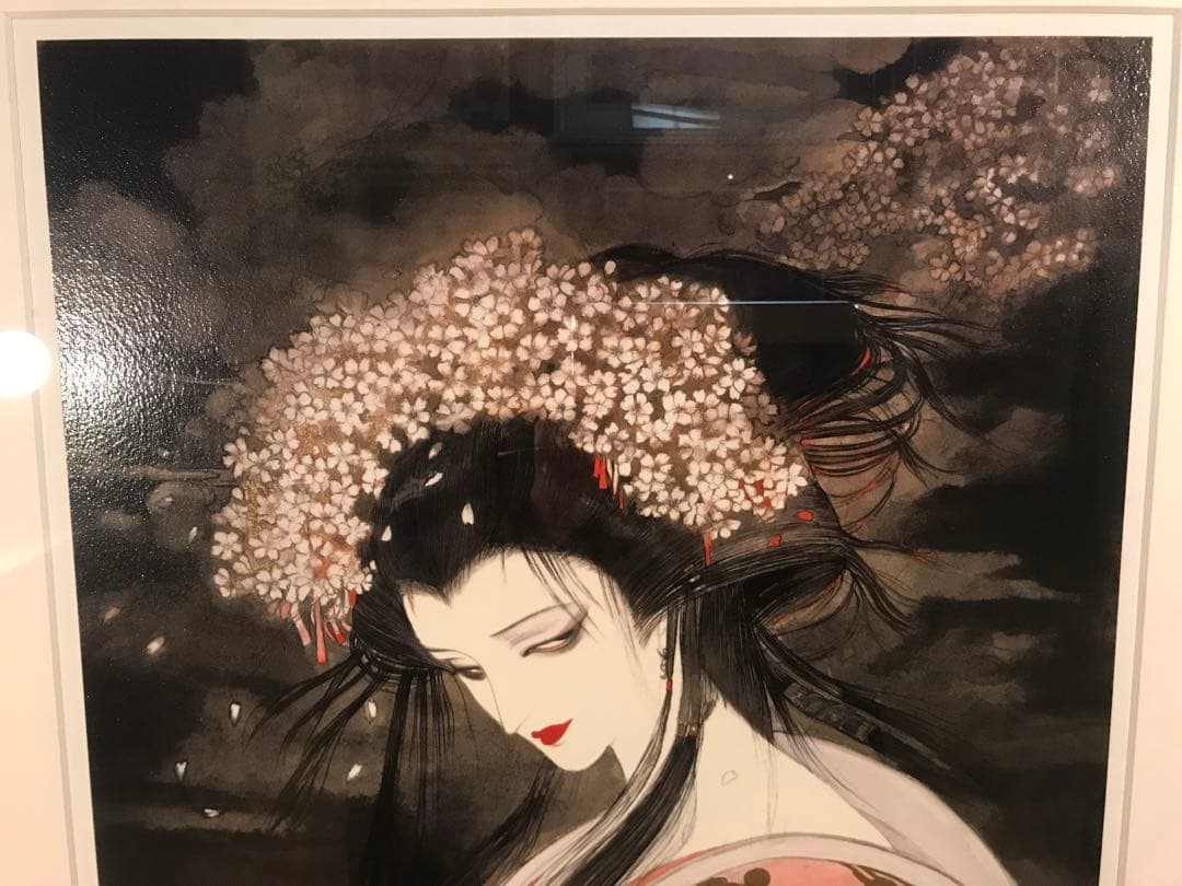 天野喜孝　「桜姫」　ミクスドメディア　直筆サイン・エディション・作品証明書有り