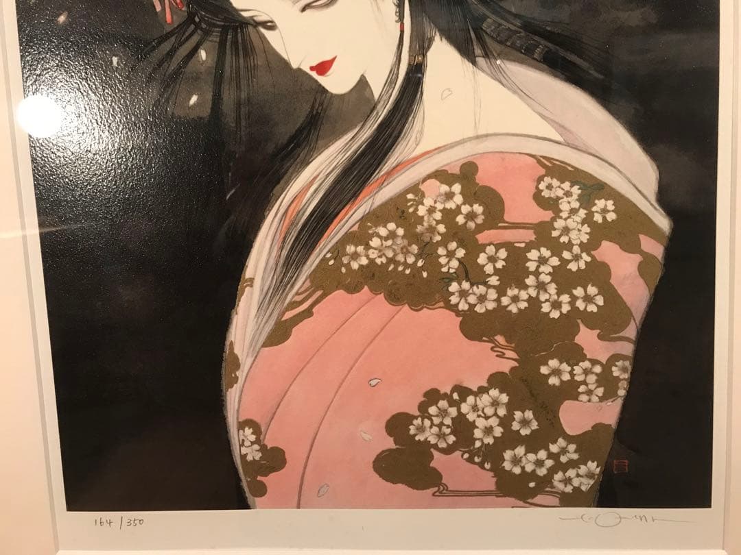 天野喜孝　「桜姫」　ミクスドメディア　直筆サイン・エディション・作品証明書有り