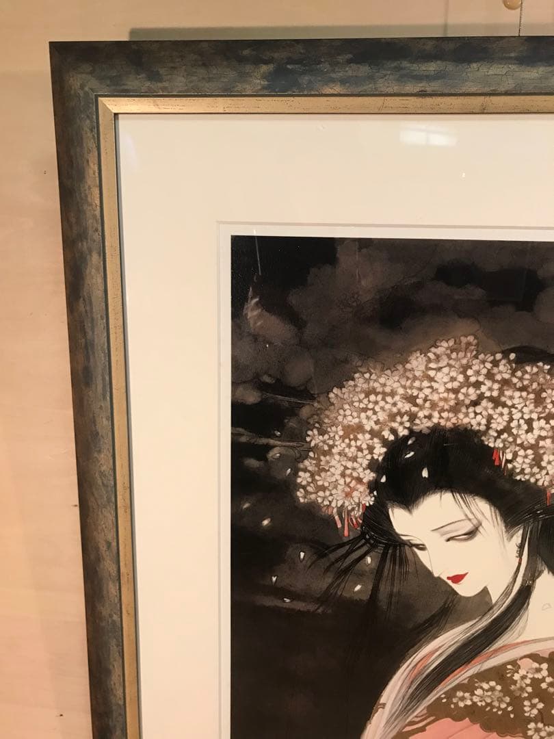 天野喜孝　「桜姫」　ミクスドメディア　直筆サイン・エディション・作品証明書有り