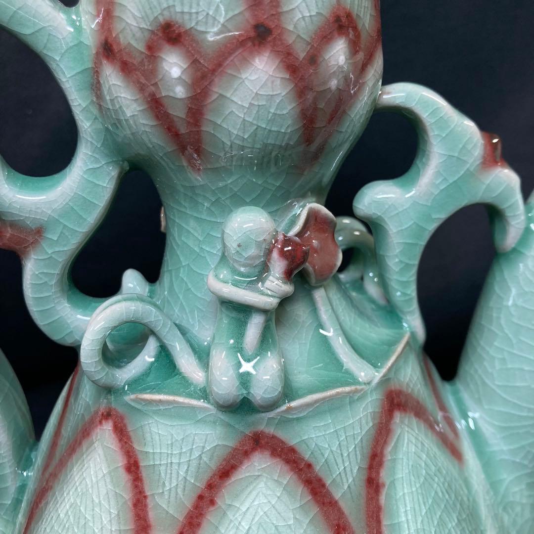 【美品】 青磁 水差し韓国陶窯 東谷 金正黙 高麗青磁