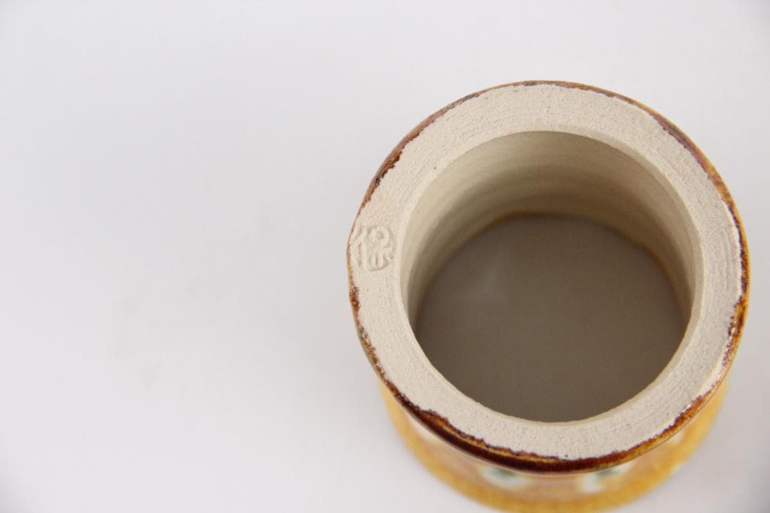 清水保孝作 三彩 蓋置 共箱付 茶道具 京焼 日本工芸会