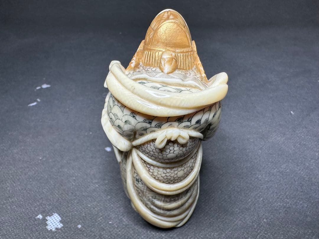 極上 天然素材 七福神 置物 根付 アンティーク 和彫 骨董 飾り物 古美術品