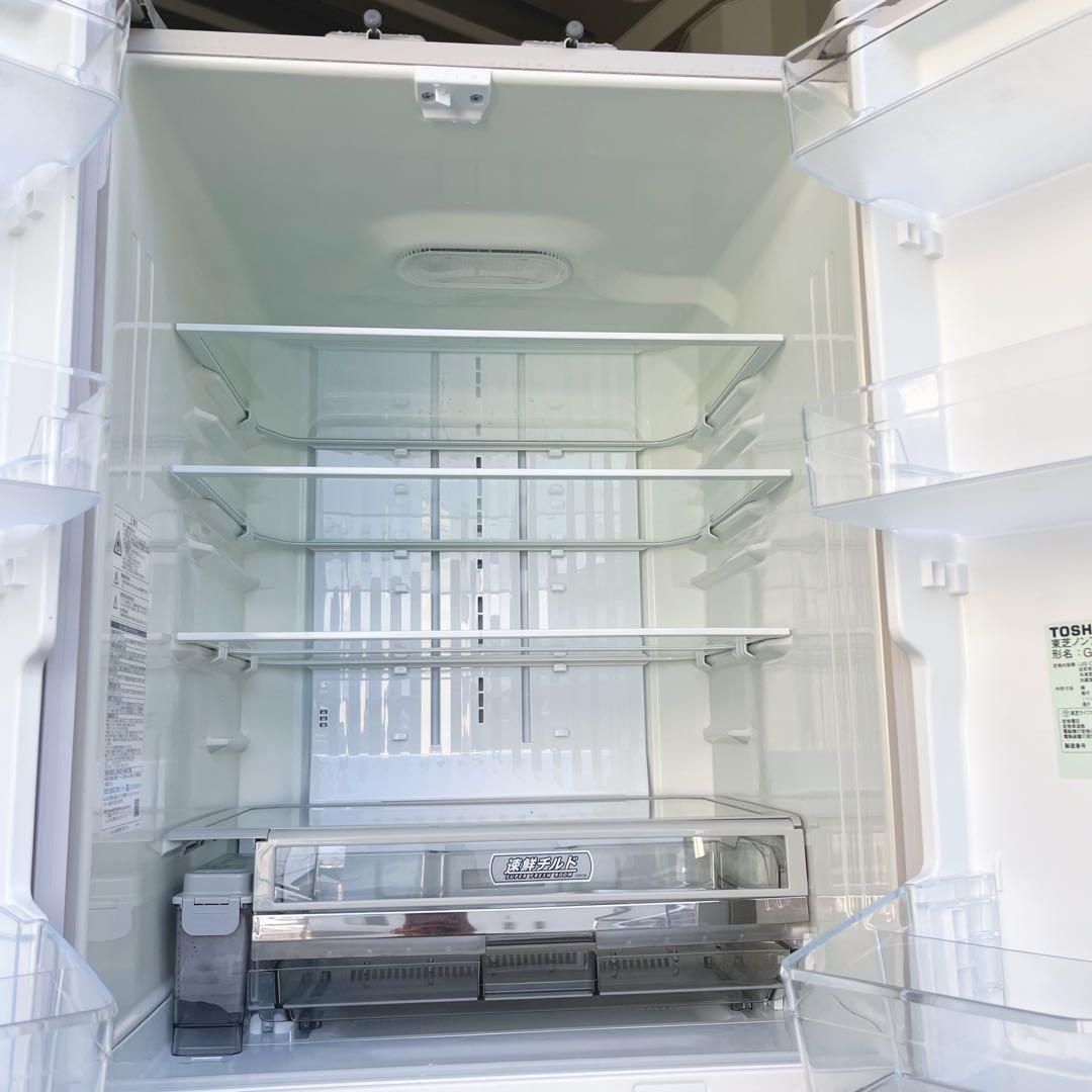 369取付無料！東芝ベジータ おしゃれアイボリーインテリア6ドア冷蔵庫！