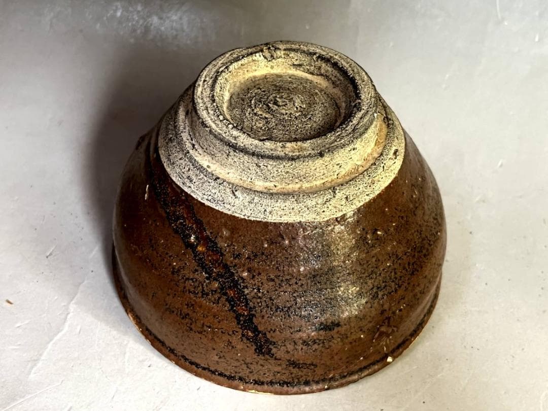 茶碗□茶釉 古い天目茶碗 直し有 お茶道具 古美術 時代物 骨董品