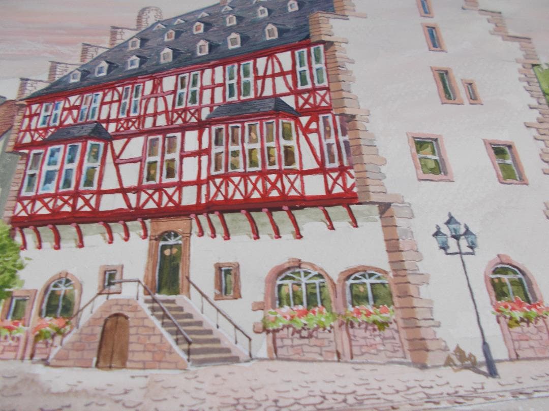 絵　手描き　オーバーハング　オリジナル