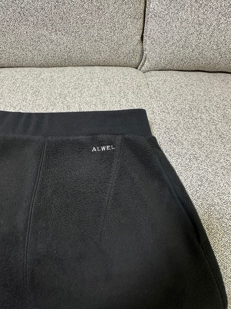 ALWEL　フリースペグパンツ ブラック