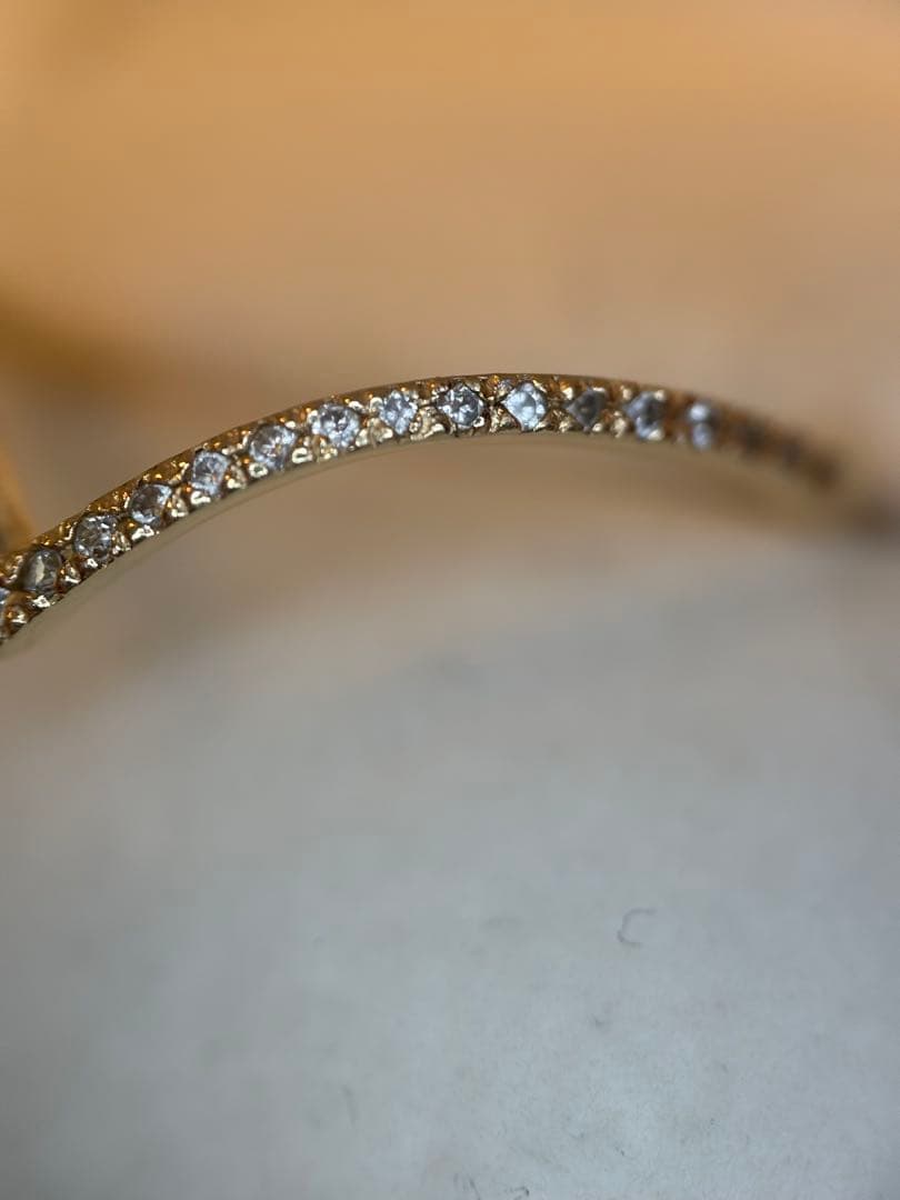 ココシュニック　k10 ダイヤモンド　ハーフエタニティ　v字 リング