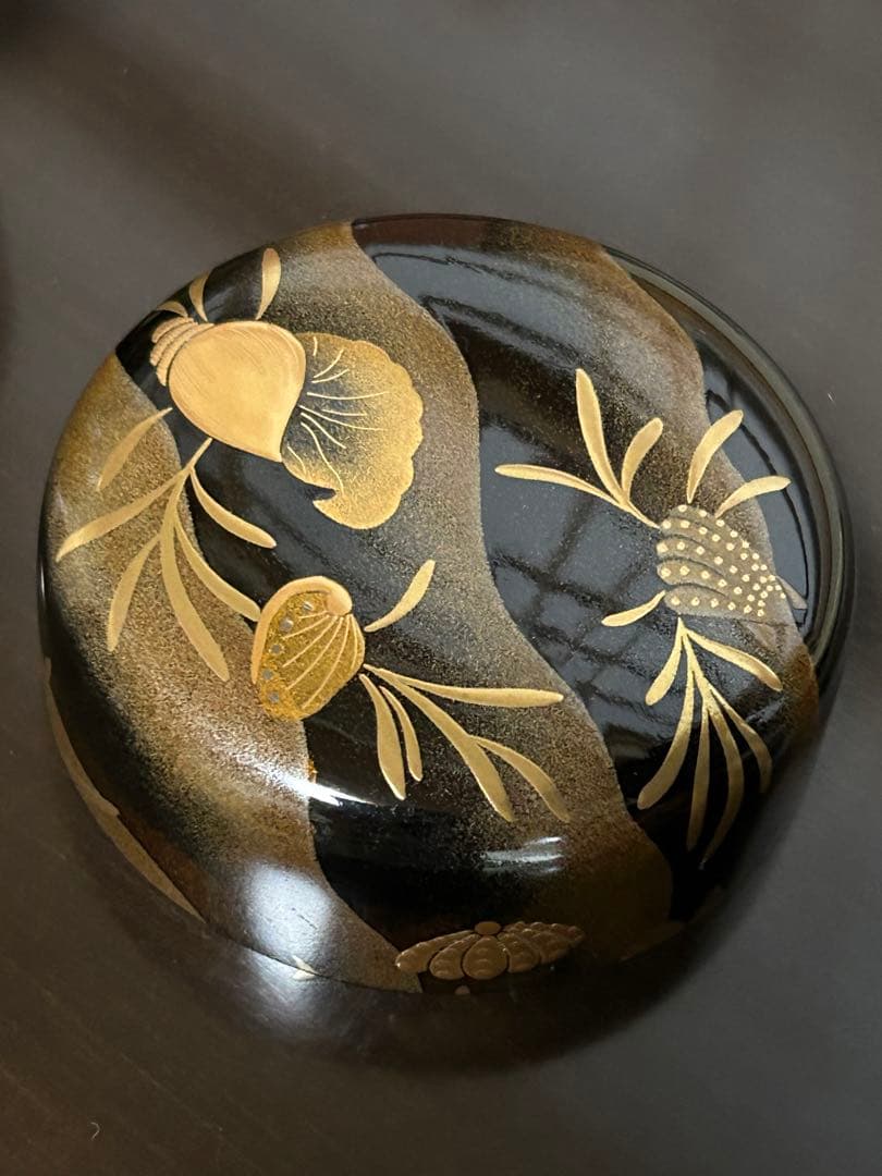 岡本康光 作大棗海松貝蒔絵螺鈿