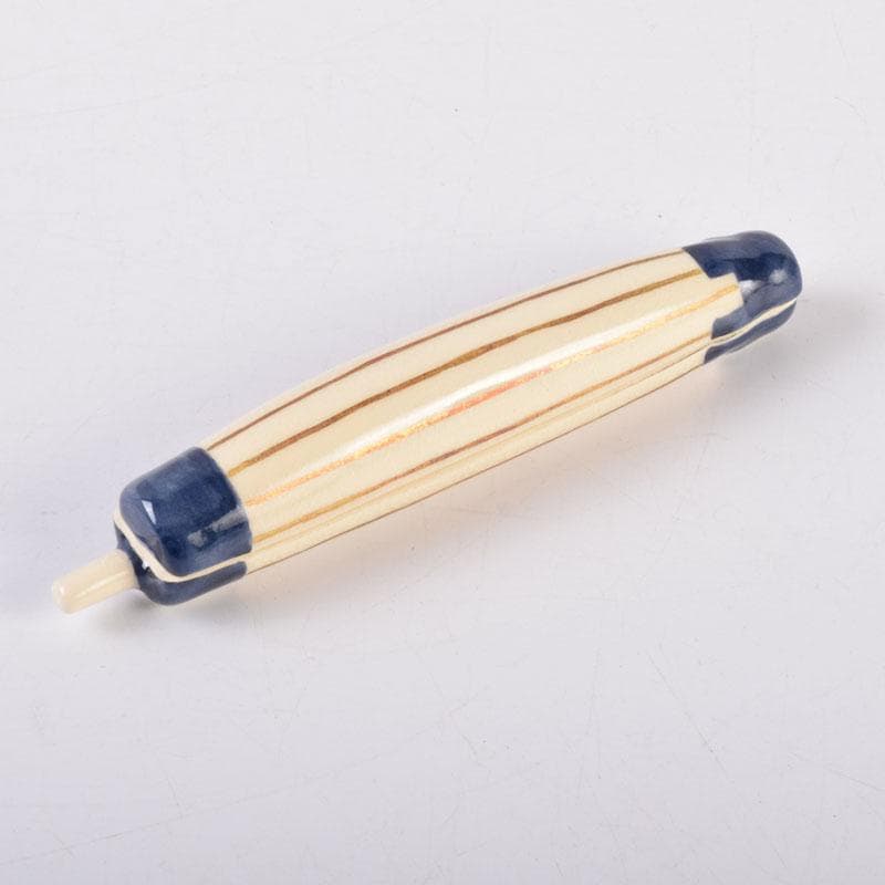 茶道具 栗田焼 岡田佳山作 傘香合 共箱 V 8468